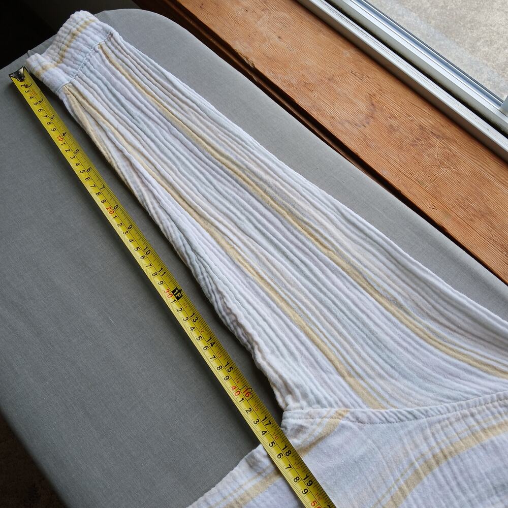 Universal Thread Super Soft Cotton Button-up Shirt M white yellow stripes LS - Picture 13 of 14